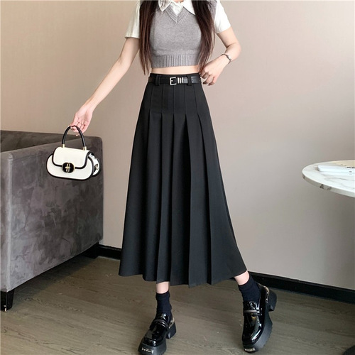T-shirt jacket JK uniform shirt A-line mini skirt dress pleated skirt women autumn winter spring summer two-piece set dress