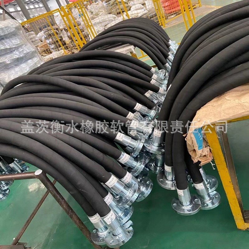 厂家供应高压胶管总成 法兰式高压钢丝编织耐油管 液压胶管总成