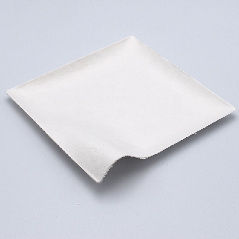 Disposable Compostable Sugarcane Pulp Irregular Wave Stripe Tray Baking Pan for Desserts, Biodegradable Nordic Style