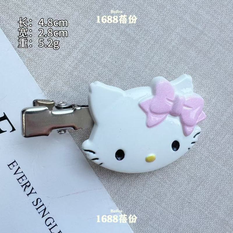 网红同款可爱Kitty猫无痕发夹侧边夹卡通花小兔鸭嘴夹碎发卡儿童|undefined
