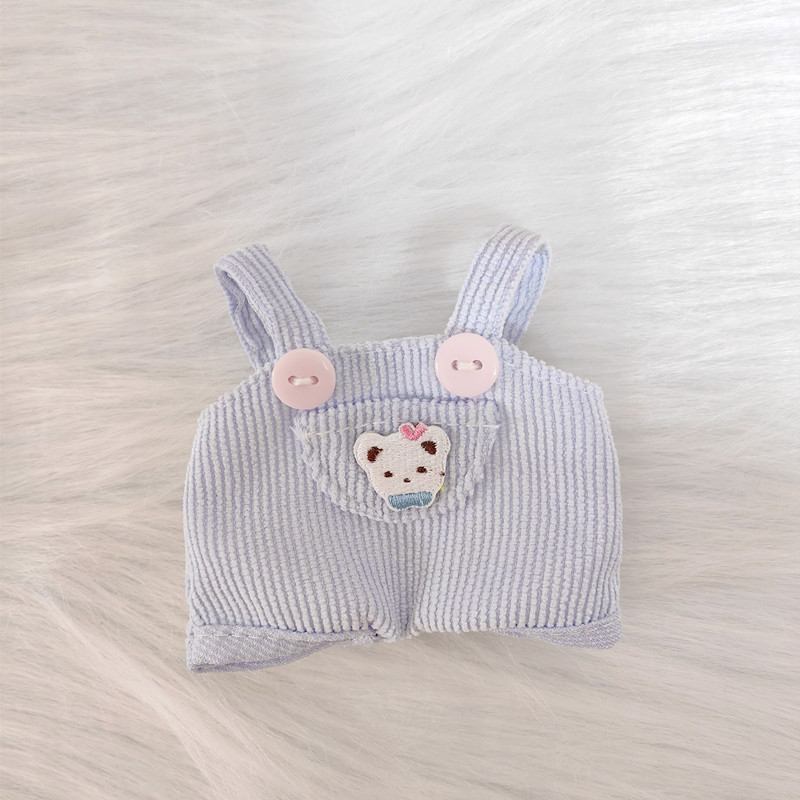 Labubu accesorios de ropa 15cm colgante tire paño muñeca ropa oso suspender pantalones camiseta traje