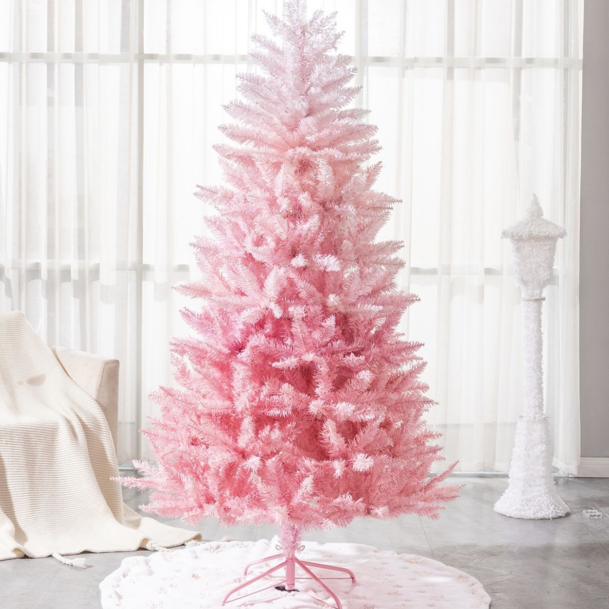 Transfronterizos personalizados al por mayor 1.2-2.4m árbol de Navidad rosa árbol de Navidad decoración de usuario decoración exterior