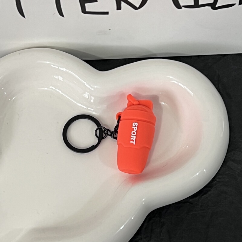 トレンドフィットネスシリーズのキーホルダー部品ミニバーベルのコップのペンダント|undefined