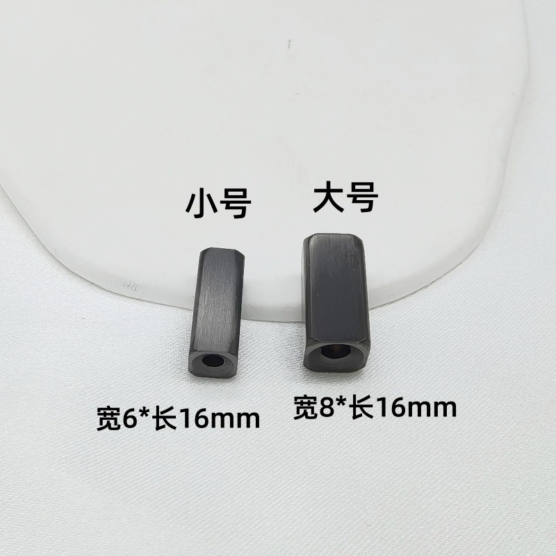 不锈钢串珠通孔长方条配件真空18K金磨砂长方形手串隔珠DIY饰品|undefined