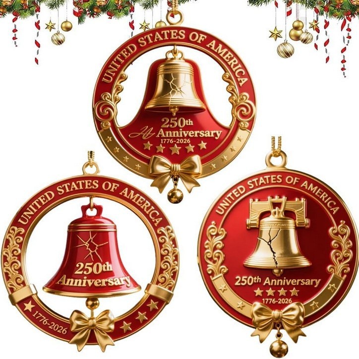 跨境新品United States 250th Anniversary Bell Ornament亚克力|undefined