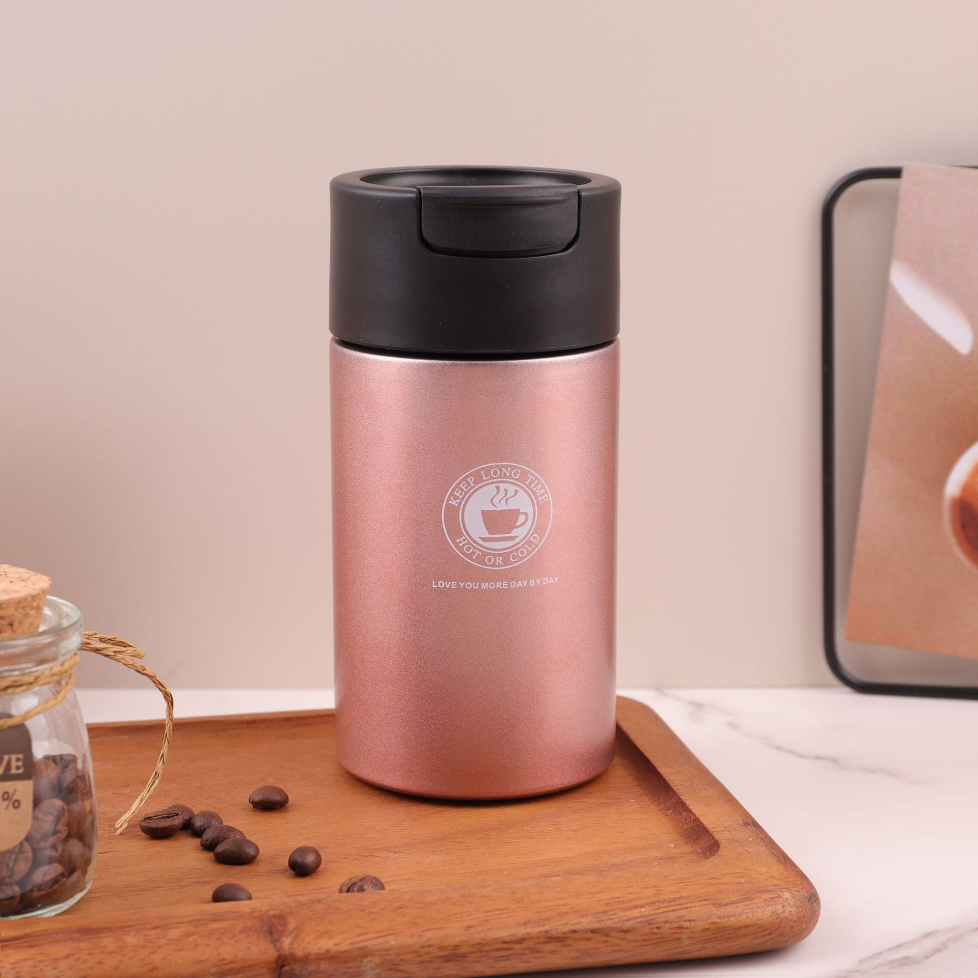 Taza de café de acero inoxidable 304 transfronteriza Taza de vacío Taza de vacío de doble capa de alto valor Taza de agua portátil de oficina