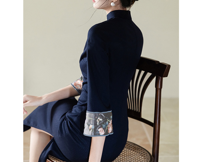 New Chinese-style National-style Cheongsam For Women, With Traditional Embroidery, A High-end, Simple, Retro, And_ecoleips.com