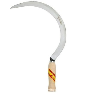 Agricultural Tools Algeria Spain Foreign Trade 45cm Sickle Serrated Curved Blade for Harvesting Wheat and Chopping Wood Cross-Border Hot Sale