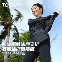 TOSWIM женские спортивные брюки с высокой талией для серфинга на открытом воздухе, плавание, горячая весна, черные