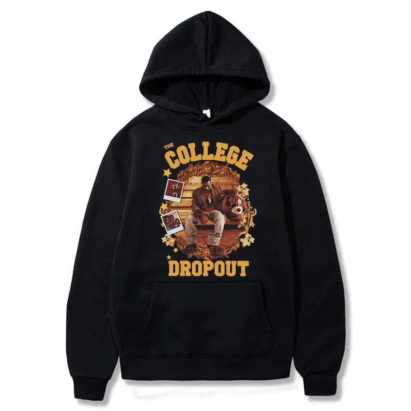 College Dropout Hoodie Kanye West Music Album Printed Sweats College Dropout Hoodie Kanye West Music Album Printed Sweats