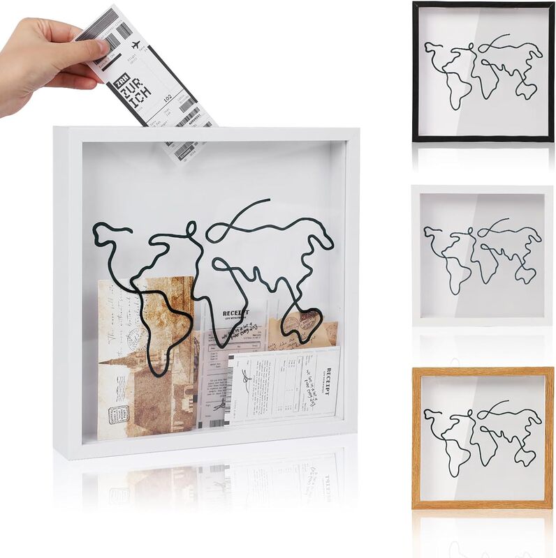 Adventure Archive Box Adventure file Box ticket storage photo frame souvenir money Box map