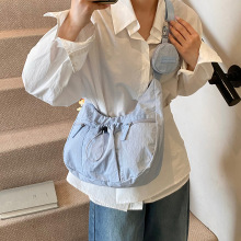 韩版蝴蝶结腋下托特包2025春季睿营新款百搭尼龙布简约单肩斜挎包