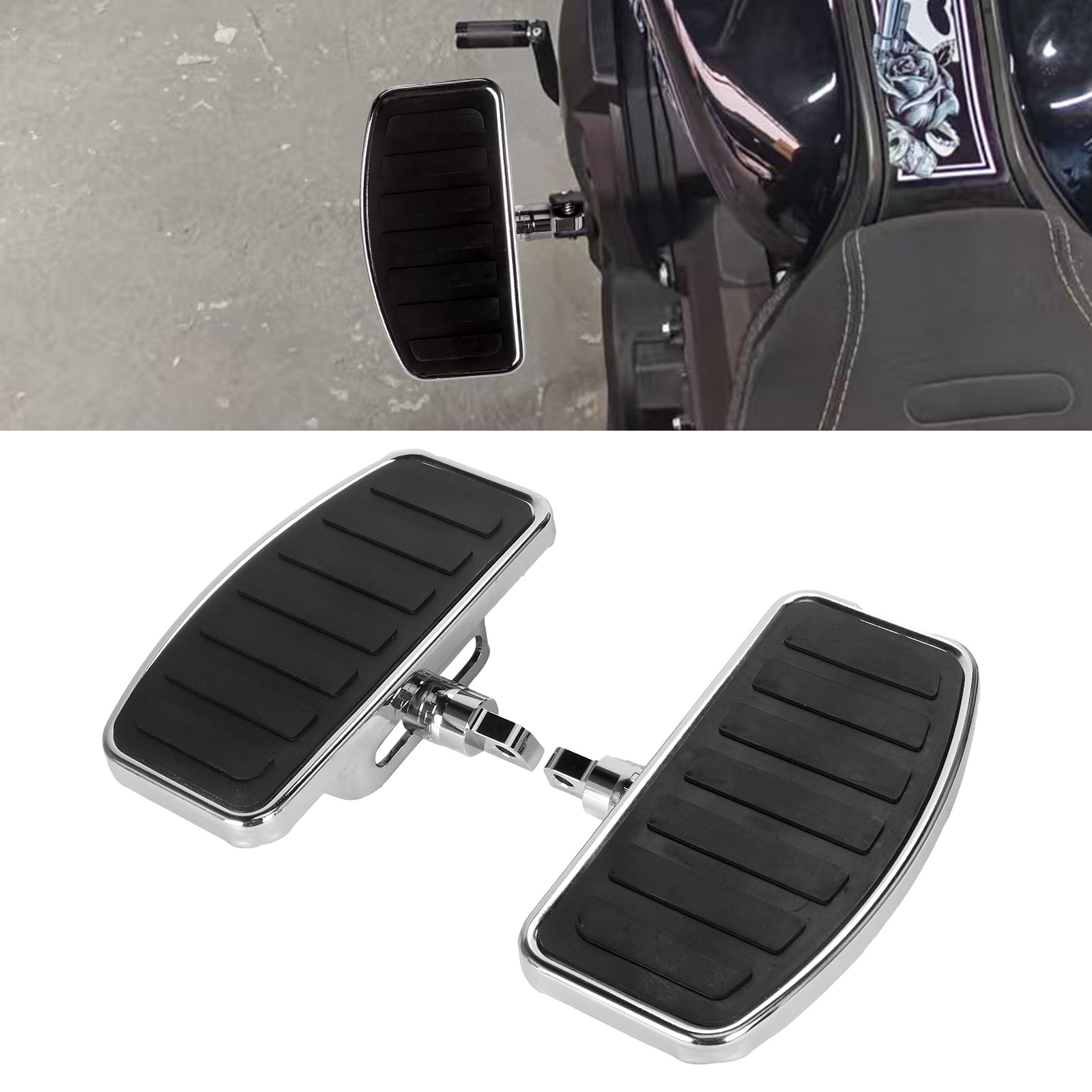 Motorcycle Modification Parts Harley Dyna Sportster Glide Touring Rubber Footrests