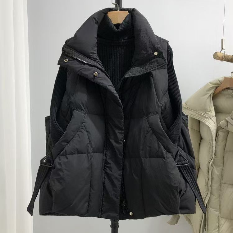 反季大码羽绒棉服马甲女外穿洋气秋冬2025新款无袖坎肩中老年外套|undefined