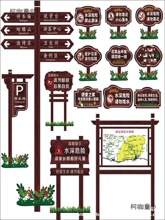 外防腐木宣传栏花草牌提示牌警示牌景区指示牌导向牌立式指麦太保