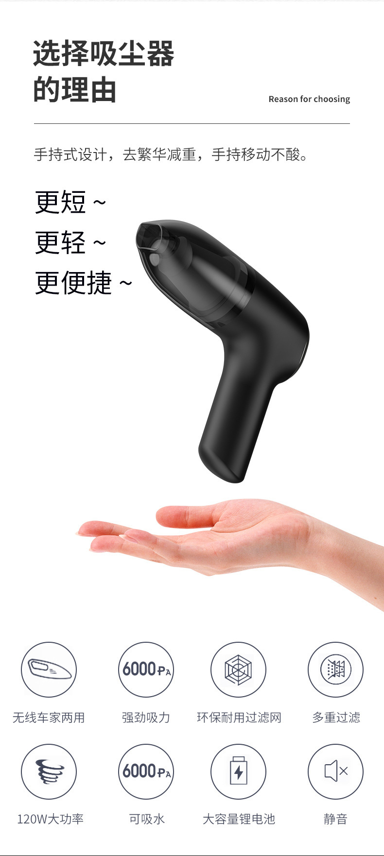 迷你车载吸尘器