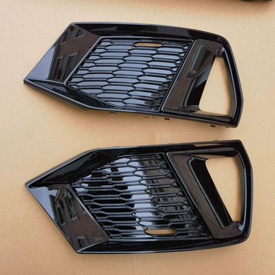19-26 models suitable for Audi A7/A7l upgrade and modification: fog light frame, wind deflector, fender trim, front grille, and honeycomb design (Light frame) - 19-26-model-a7l-fog-light-frameblack