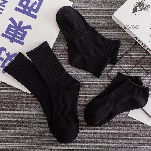 Pure cotton socks mid-tube men and women couples black and white short tube high long ins simple basketball running sports leisure socks