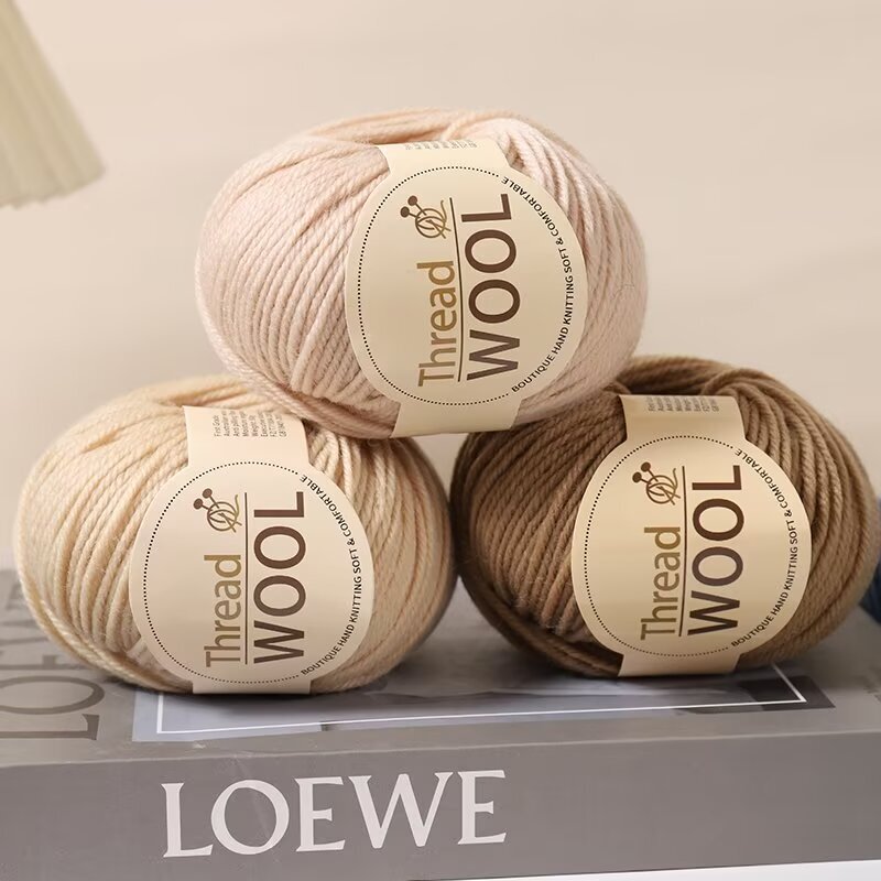 Wool Yarn 290 Medium Coarse Wool Handmade Line diy Wool Hand Knitted Fiber Crochet Line Knitted Yarn wool Factory