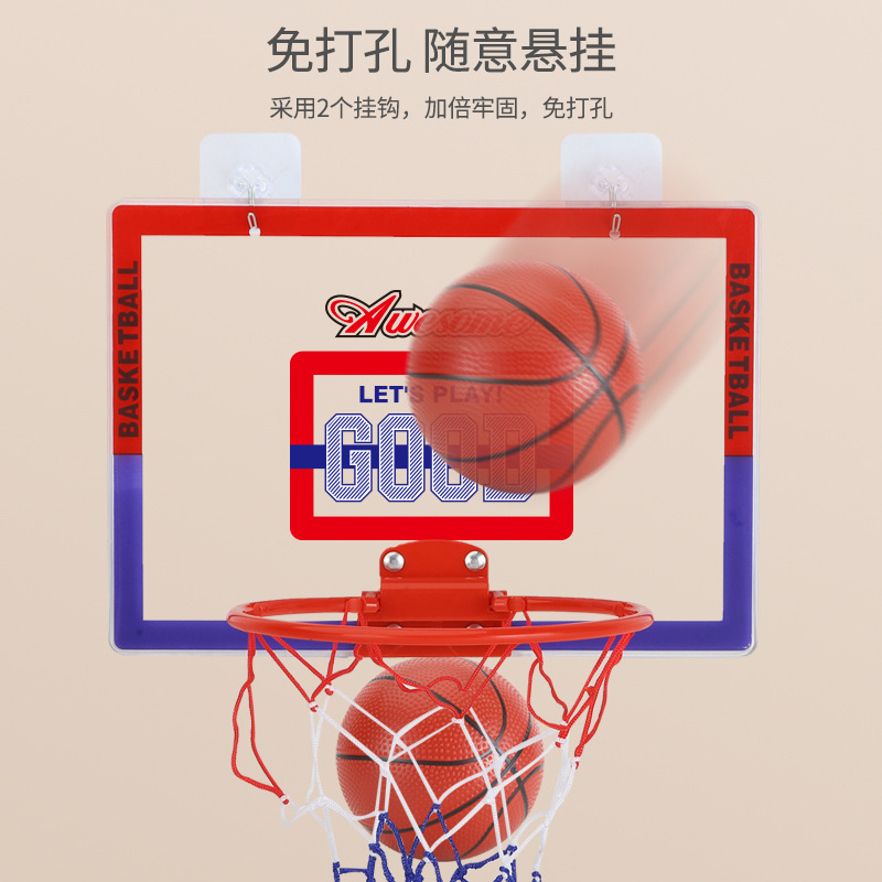 Transfronterizo de acrílico para niños de baloncesto plegable sin punzonado tablero transparente colgante canasta deportiva juguete de tiro