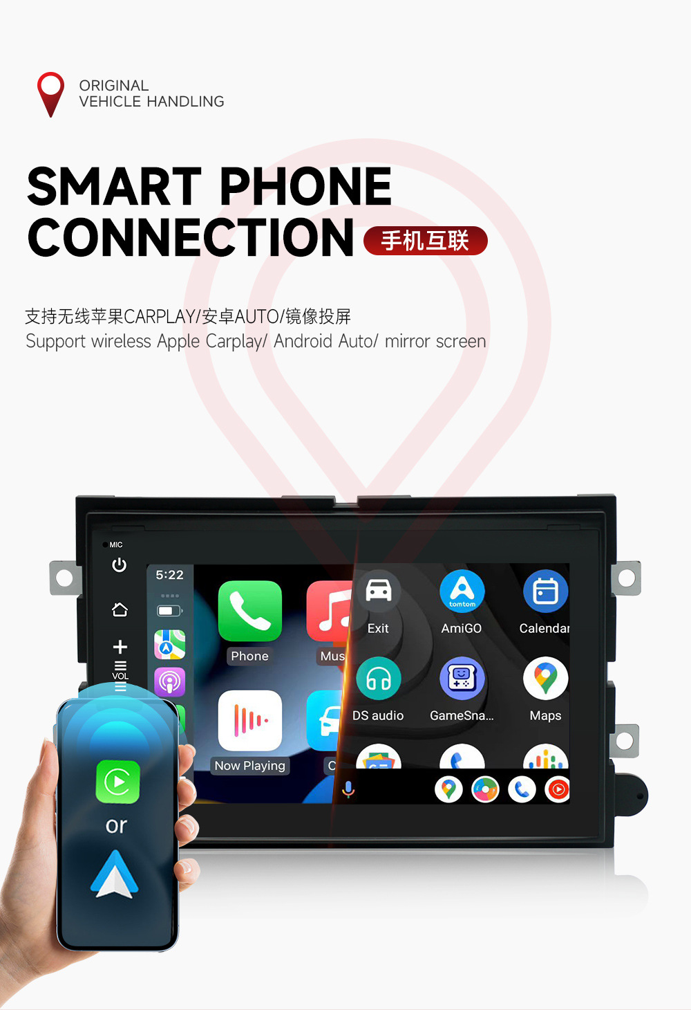 Cross-Border Compatible with Ford F150 USB Bluetooth Mobile Phone Connection Dvd Navigation In-Car Android Gps All-In-One Device