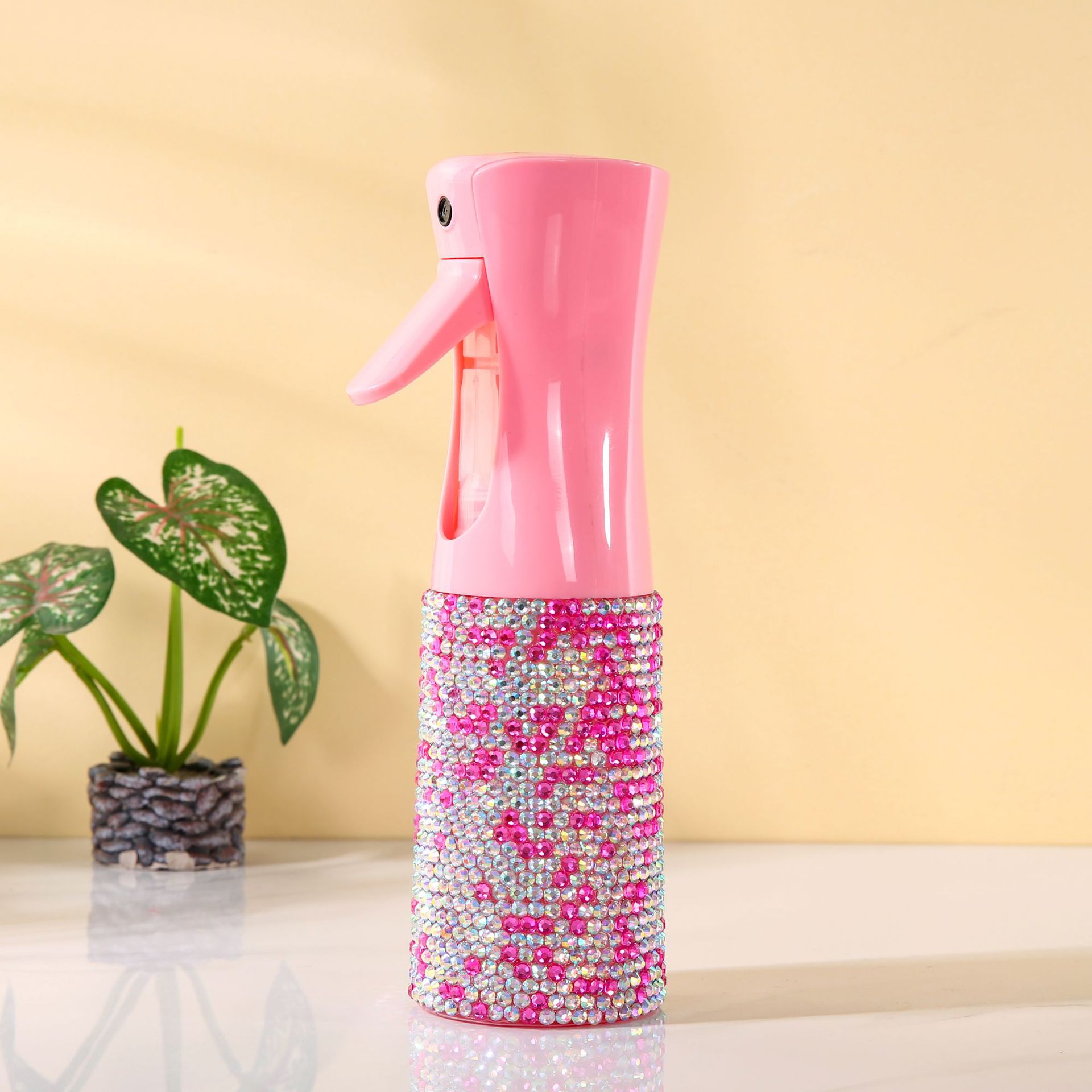 Botella de pulverización continua de alta presión de diamante botella de pulverización de lujo botella de pulverización de maquillaje de agua de atomización de jardinería botella de pulverización de maquillaje de belleza