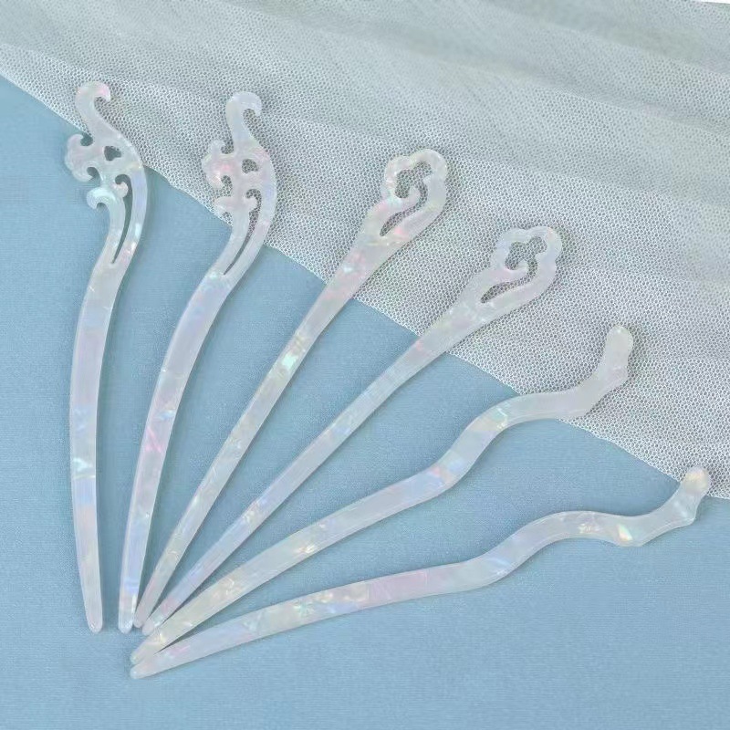 Gorgeous Acetic Acid Ancient Style Hairpin Qipecoat Accessory Hanfu Headwear Daily Updo Hairpin, Simple Modern Hairpin Wholesale
