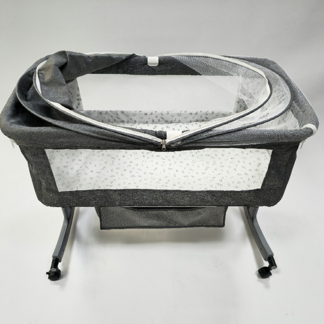 Cama de cuna en forma de I, cama de cuna para recién nacidos, cama grande multifuncional, bebé portátil para dormir, cuna para niños