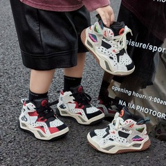 童鞋儿童高帮休闲鞋2025男童秋冬款户外跑步运动鞋男女孩篮球鞋