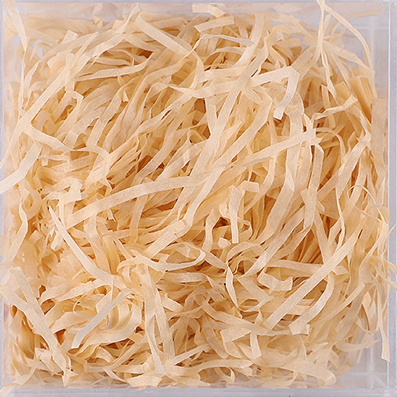 Фабричная продажа коробка подарочная из хлопка бумажной крошки (crushed paper silk) и травяной стебель из шелковой ткани, пасхальная-fold заполнение бумажными волокнами 20 грамм