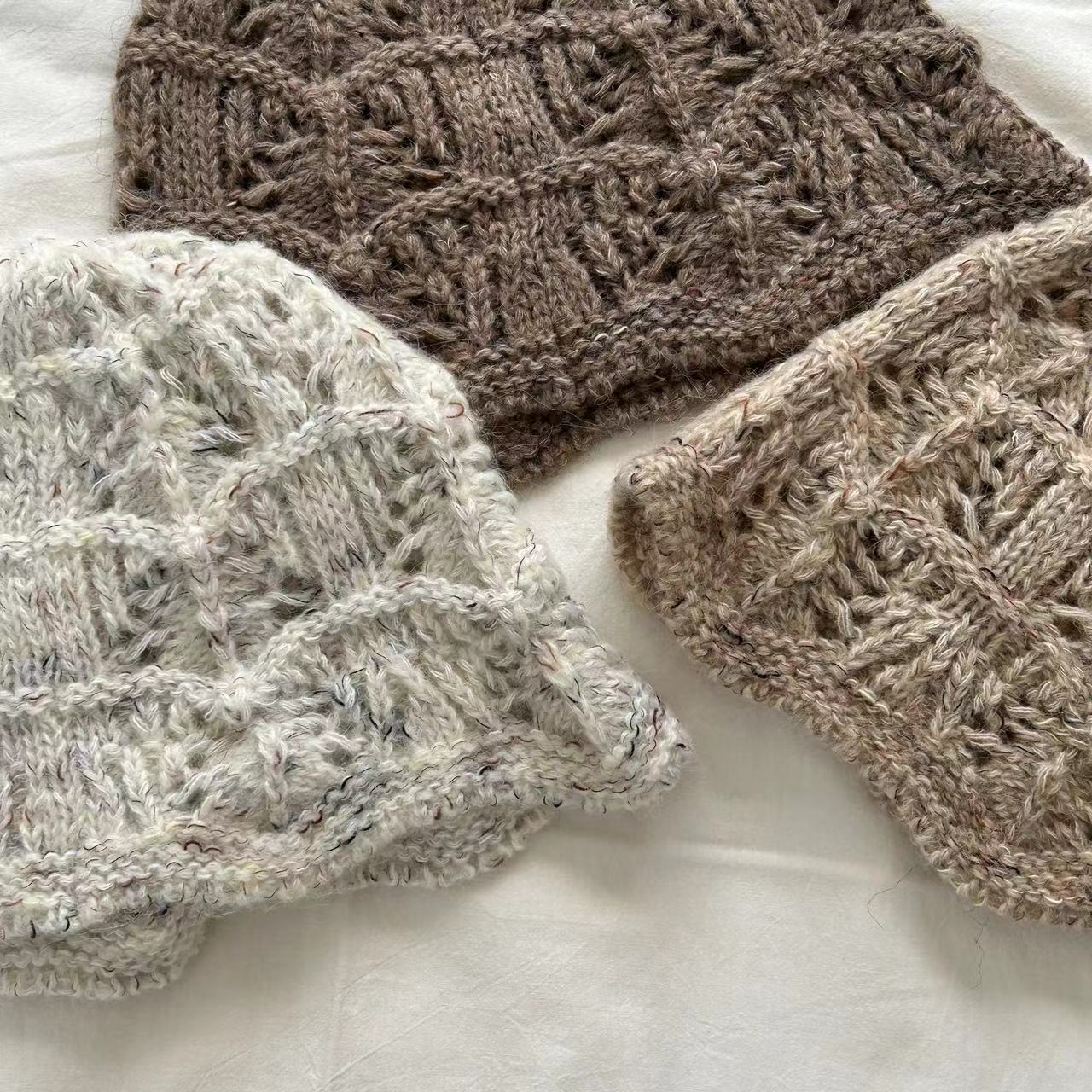 Early Autumn Temperament Style With Wool Yarn Hat Knitted For Warmth Niche Ins Retro Bucket Hat Toe Cap Basin Hat For Women_voghion.com