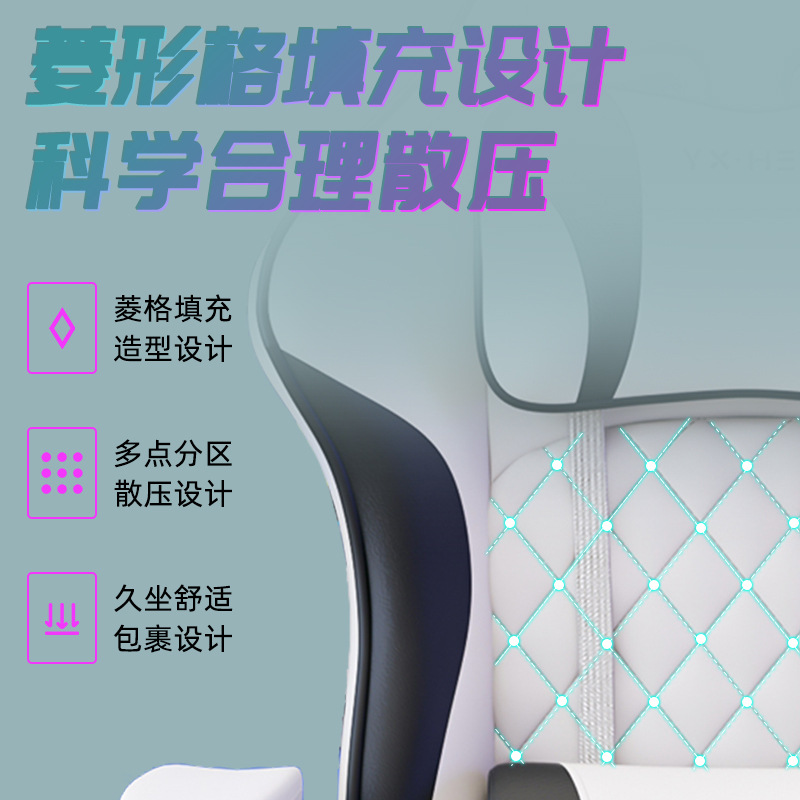 Silla para computadora, ergonomía, respaldo para el hogar, silla de aprendizaje cómoda, silla de deportes electrónicos para dormitorio, silla de oficina para el almuerzo móvil