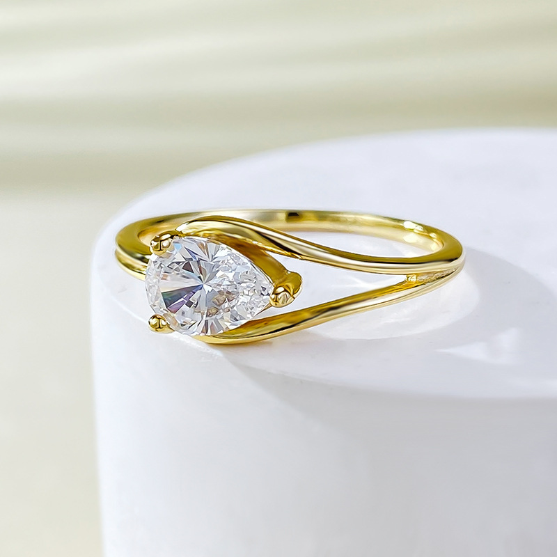 Rings Classification 5, 6, 9 Ring Size 925 Sterling Silver High Carbon Diamond Geometric Rings 925 Sterling Silver Rings