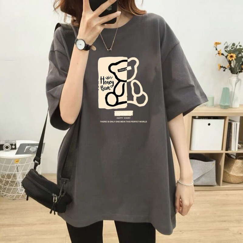New Korean Style Ins Pure Cotton T-Shirt Women's Short-Sleeved Versatile Age-Reducing Top Loose Slimming Look Summer Fashion Off-Shoulder Half-Sleeve New Korean Style Ins Pure Cotton T-Shirt Women's Short-Sleeved Versatile Age-Reducing Top Loose Slimming Look Summer Fashion Off-Shoulder Half-Sleeve