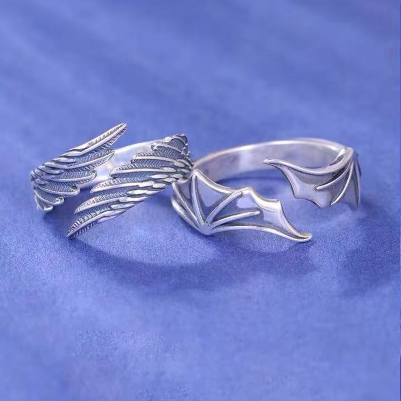 Classic Style Streetwear Wings Alloy Valentine's Day Couple Rings display picture 5