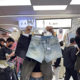 Stall real shot picture 2024 New High waist A- line Denim shorts female hot girl slimming high waist hip lifting tight hot pants