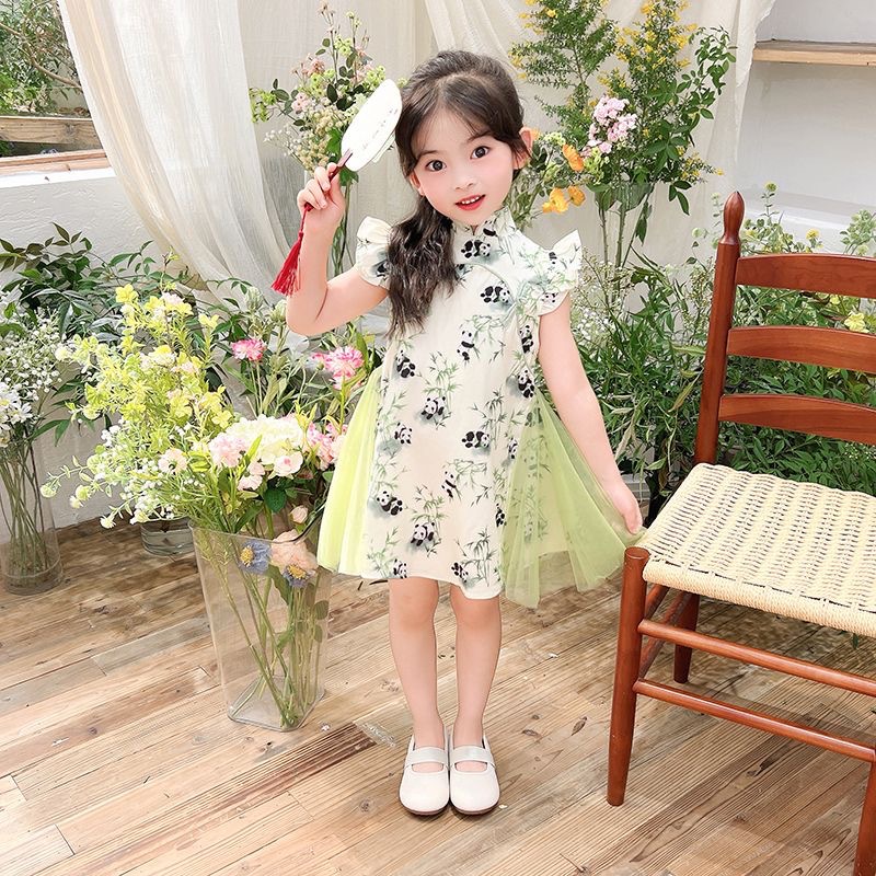 Vestido Hanfu para niñas, jardín de infantes de verano, vestido de graduación del Día del Niño, vestido de actuación, vestido cheongsam chino nuevo para niños
