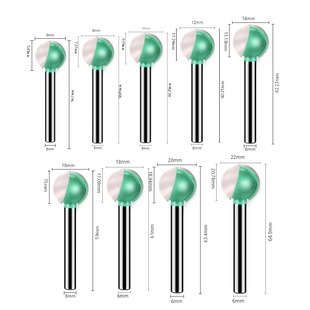 6mm handle ball knife carving ball knife wood carving root carving knife head woodworking spherical ball knife straight handle grinding head 9 kinds