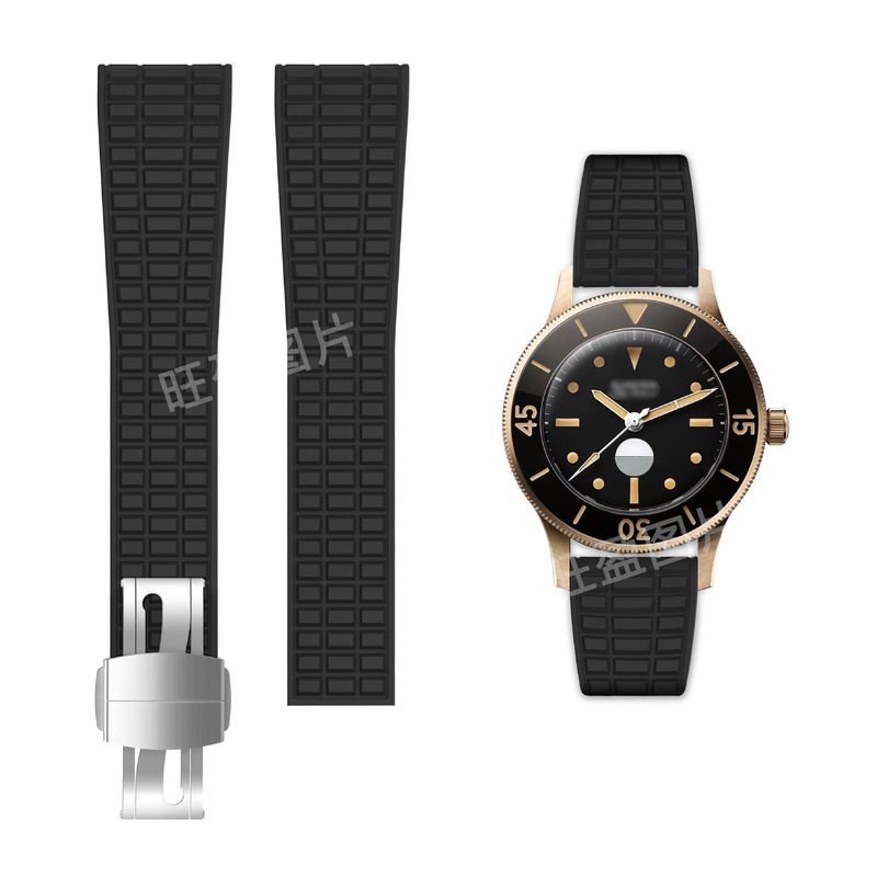 Suitable for Quick Release Fluororubber Watch Strap Baobao Air Force Commander Classic Fifty Fathoms Series Watch Strap 20mm 22mm