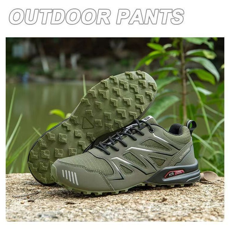 New cross-border men's shoes, fashionable foreign trade hiking shoes, lace-up outdoor work shoes, off-road running sports shoes for men