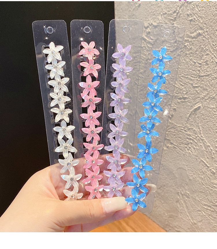 Kid's Cute Flower Arylic Alloy Inlay Rhinestones Hair Claws display picture 3