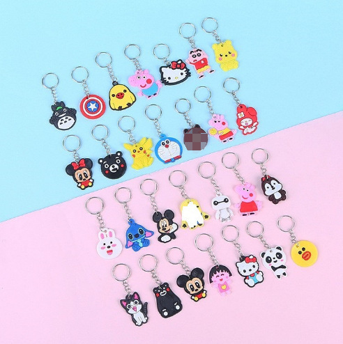 Cartoon Pvc Soft Plastic Keychain Silicone Small Gift Keychain Pendant Car Key Accessories Key Chain Pendant