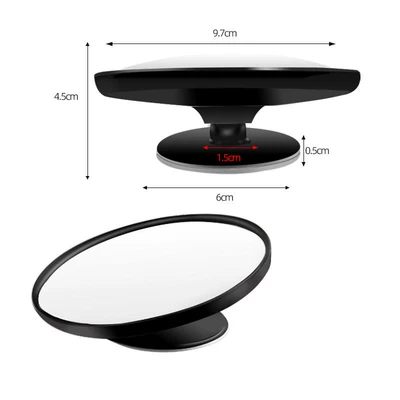 Large field of view rear view auxiliary mirror Buses, Small Round Mirror for - auxiliary-mirror-97cm-pair-set-adhesive-type-for-large-vehicles