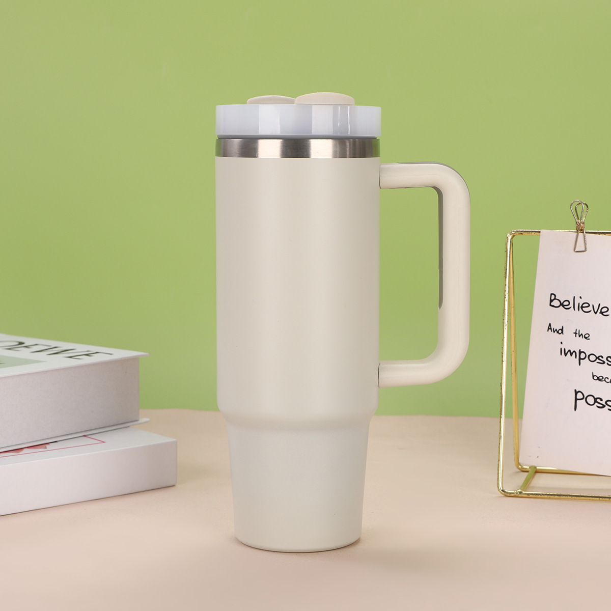Customized Second-Generation 30Oz Top Quality Car Large-Capacity Handle Straw Ice Cup, 304 Stainless Steel Vacuum Insulated Cup_voghion.com