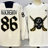 2024 новый костюм для хоккея с шайбой Lightning Team № 86 KUCHEROV Ретро вышивка майка мужской новый стандарт хоккей