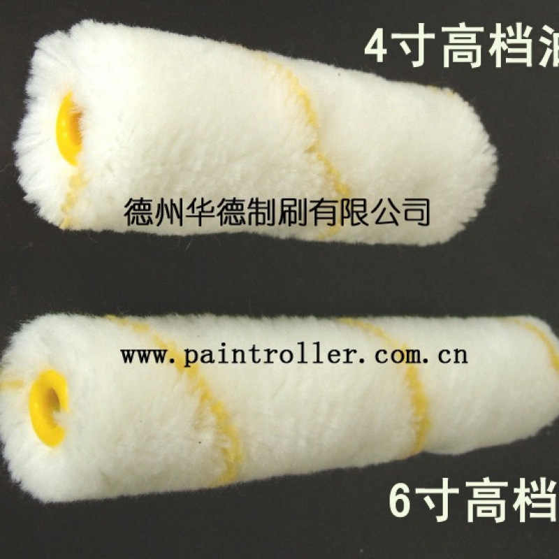 6 pulgadas hilo amarillo grueso cabello medio rodillo de cepillo acrílico tres diámetros de exportación calidad