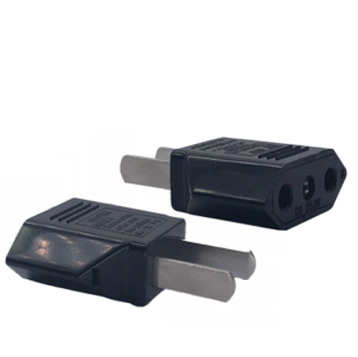 9618 圆脚转扁脚插头换器两脚转 欧标转国标进口充电器插头国内用