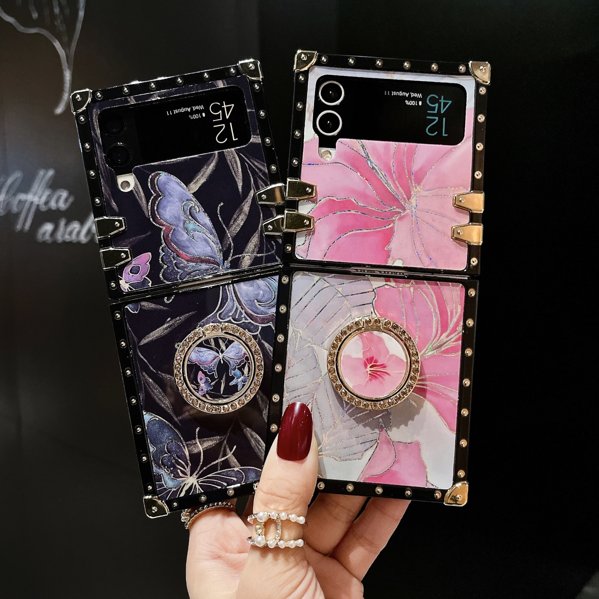 Butterfly Pattern Phone Case For Samsung Galaxy Z Flip 5 And 4_voghion.com