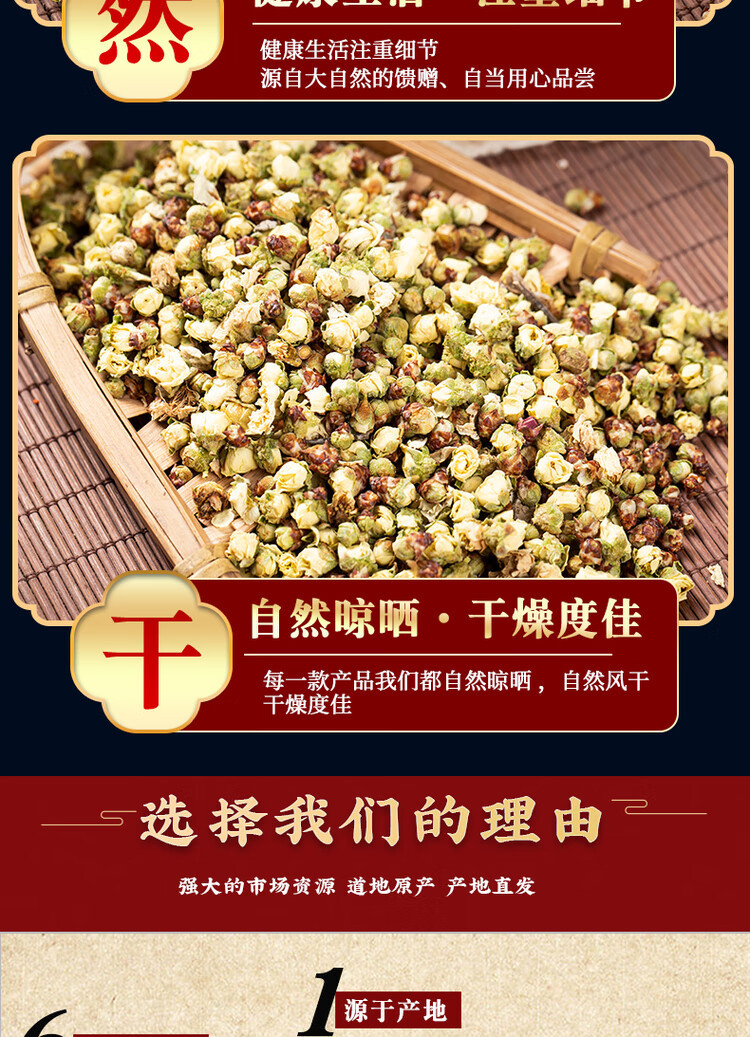 Dried White Plum Flower Tea Mei Hua 500g Natural Sun Dried Green Calyx Plum Blossom Buds for Herbal Tea specifications