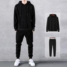 高端棉质运动套装男士韩版潮流青少年休闲套装男学生连帽卫衣套装